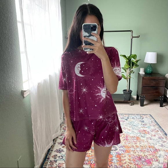 🛎️ 5/$20 NWT Nasty Gal Night and Day Sky Pajama Short Set - Picture 9 of 12